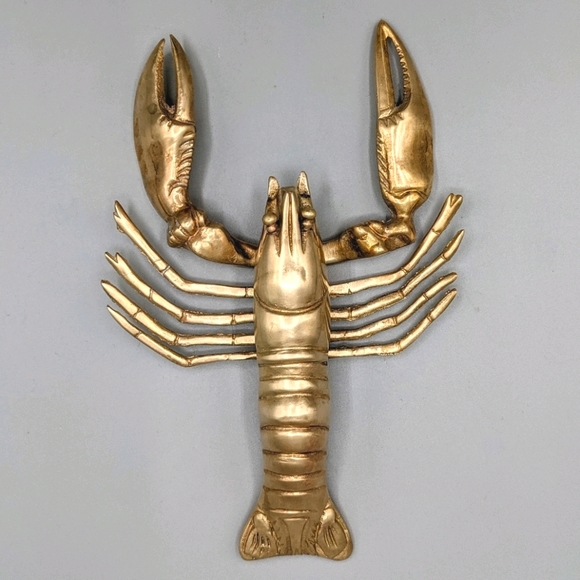 Vintage Other - ✨SOLD✨Vintage Brass Crawfish Mid Century Figurine